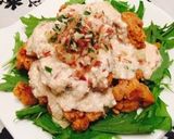 鳥の唐揚げ☆とろろ豆腐がけ♪作り方5写真