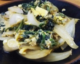 ほうれん草と玉ねぎの卵とじ♪作り方6写真