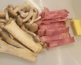 *ベーコンとキノコの醤油マヨパスタ*作り方1写真