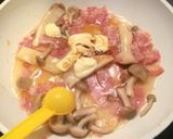 *ベーコンとキノコの醤油マヨパスタ*作り方5写真