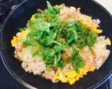しゃきしゃきレタスの♡ねぎ塩レモン炒飯作り方4写真