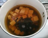 簡単 朝食 みょうがと 豆腐の すまし汁作り方2写真