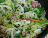 なすとセロリのミートソース風作り方4写真