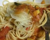 トマトとナスの冷製パスタ作り方12写真