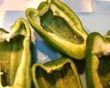 ピーマンの肉詰めもレンジで簡単作り方1写真