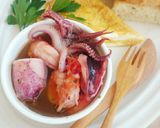 朝食にオイル美容✾海老イカのアヒージョ風作り方4写真