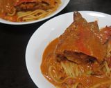 渡り蟹と海老のトマトクリームパスタ作り方11写真