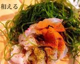 ひらめと切り昆布のカルパッチョ和え〜作り方2写真