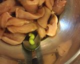 鶏肉のワサビ醤油炒め〜レモン風味作り方3写真