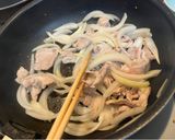 豚こま×かぼちゃの甘辛味噌炒め作り方3写真