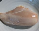 簡単★レンジ蒸し鶏とブロッコリーの炒め物作り方1写真