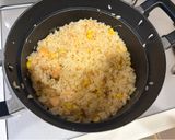 とうもろこしと鮭の炊き込みバターご飯作り方4写真