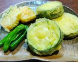 色がきれい　青トロ茄子の天ぷら　下粉に米粉を使用作り方3写真