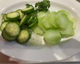 ブロッコリーの茎と胡瓜のサラダ♪作り方1写真