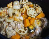 時短！蓮根・南瓜・もも肉の照り焼きホクカリ食感♪作り方5写真