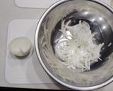 新玉ねぎともずくの長芋乗せ作り方1写真