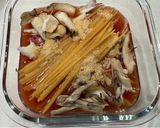【レンジで簡単】きのことベーコンのトマトパスタ作り方3写真