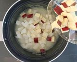 秋の味覚！里芋とさつまいもの炊き込みご飯作り方5写真
