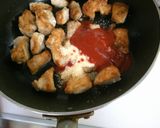 簡単！鶏むね肉の ケチャップ チーズ焼き作り方5写真