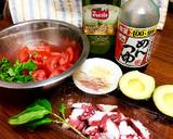 麺つゆで簡単☆タコとトマトの冷製パスタ作り方1写真