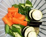 ピリ辛ダレで♪ 豚肉と夏野菜の炒め物作り方2写真