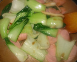 青梗菜と魚肉ソーセージのオイマヨ炒め作り方5写真
