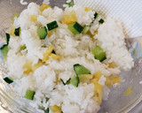缶詰たくあんと胡瓜の混ぜ寿司作り方3写真