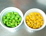☆夏☆とうもろこしと枝豆のハンバーグ作り方1写真