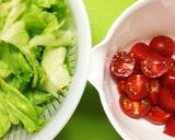 夏トマト&レタスの塩昆布サラダ浅漬け♪作り方1写真