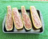ズッキーニのボート〜肉詰め作り方4写真