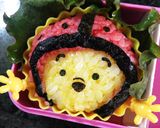 キャラ弁 プーさん てんとう虫バージョン作り方1写真