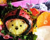 キャラ弁 プーさん てんとう虫バージョン作り方3写真