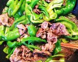 万願寺唐辛子と牛肉の甘辛煮作り方4写真
