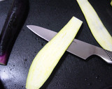 ☰長なすで、ねぎとベーコンの巻き揚げ☰作り方1写真