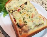 ズッキーニゴロゴロピザトースト☆朝食に♩作り方3写真