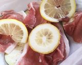 豚肉とレモン、ナスの重ね蒸し☆*+作り方6写真