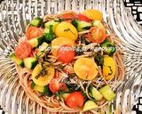 減塩レシピ・夏野菜de☆サラダ蕎麦作り方4写真