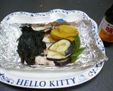 金時草と何でも野菜のホイル蒸し・ポン酢で作り方6写真