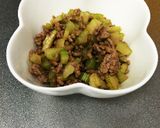 セロリのひき肉炒め作り方3写真