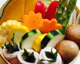 豚バラの梅しそ巻きと彩り野菜のせいろ蒸し作り方8写真