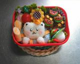 浮き輪ネコとスイカ弁当作り方10写真