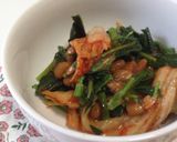 モロヘイヤと納豆の和え物☆夏風邪予防対策作り方4写真