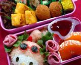 キャラ弁 マイメロディー 夏バージョン作り方4写真