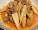ごぼうの食感、牛肉とコチジャンで作り方7写真