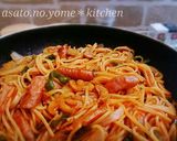 別茹不要✼ ワンパンｄｅナポリタン✼作り方4写真
