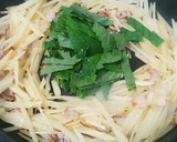 簡単！じゃがいもとえごまの葉の炒めもの作り方5写真