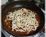 ミートソース芽キャベツうどん作り方3写真
