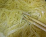 お豆腐クリームのカルボナーラ風パスタ作り方4写真