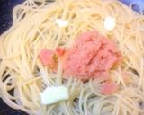 明太子と三つ葉のバターじょうゆスパゲティ作り方6写真