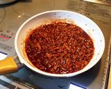 大豆ミートで懐かしぃ〜肉味噌かけうどん作り方4写真